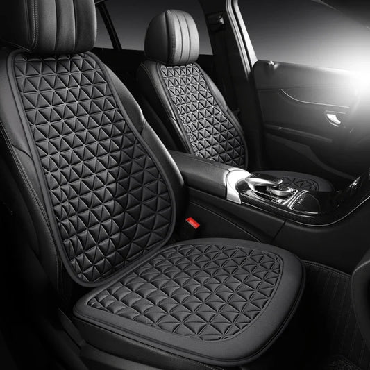 Breathable Fabric Car Seat Cover – 3D Triangular Concave-Convex Hip Massage Cushion with Backrest