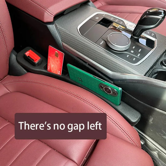 1 Pair Black Slot Filler Decoration Strips – Car Seat Side Gap Leak-Proof Sealing & Storage Organizer